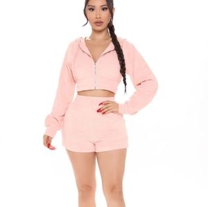 Trendsetter Terry Short Set in Muave